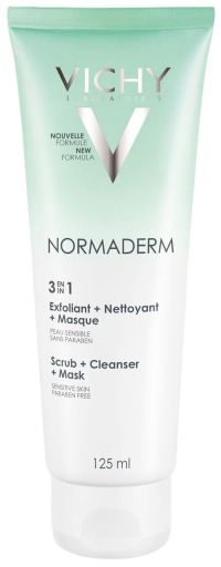 Vichy Normaderm 3 in 1 Esfoliante + Detergente + Maschera 125 ml