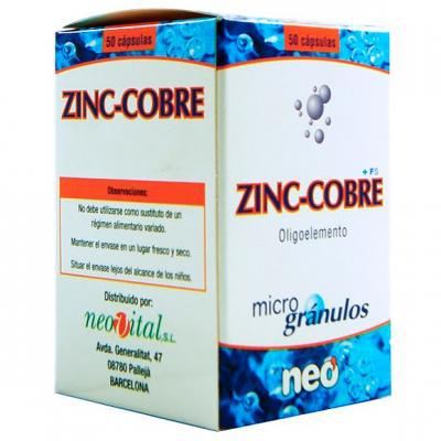 Neovital Health Microgranuli di Zinco e Rame 50 Capsule