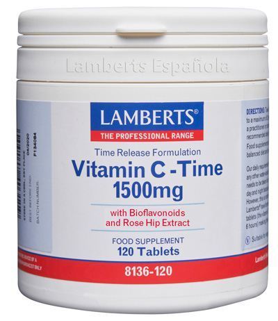 Lamberts Vitamina C 1500 mg a rilascio prolungato con bioflavonoidi e rosa canina 120 compresse