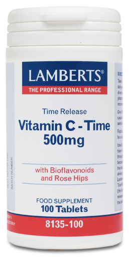 Lamberts Vitamina C 500 mg a rilascio prolungato con bioflavonoidi e rosa canina 100 compresse
