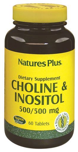 NaturesPlus Complesso di colina con inositolo 500 mg - 60 capsule molli