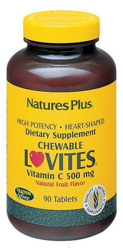 NaturesPlus Lovites 500mg. (Cherry Flavor) 90 comp. Masticabili