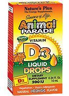 NaturesPlus Animal Parade Vitamina D3 Gocce - 10 ml.