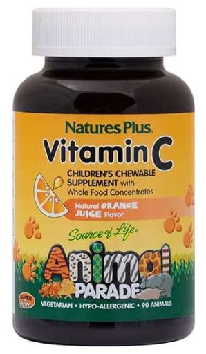NaturesPlus Parata di animali con vitamina C - 90 compresse masticabili