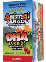 NaturesPlus DHA Animal Parade Integratore vitaminico DHA - 90 Capsule masticabili