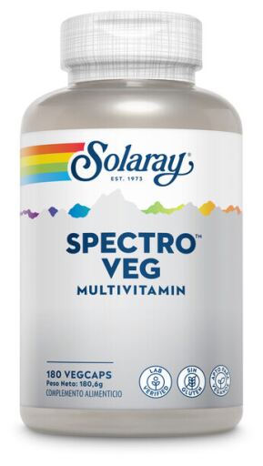Solaray Multivitaminico Spectrum Vegetariano, 180 Capsule Vegetali