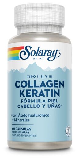 Solaray Collagene e cheratina - 60 capsule