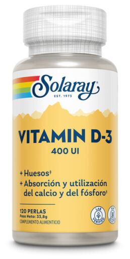 Solaray Vitamina D 400 UI 120 perle
