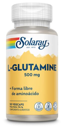 Solaray L-glutammina 500 mg 50 capsule vegetali