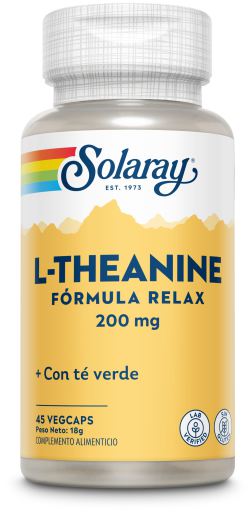 Solaray L-Teanina 200mg 45 Capsule Vegetali