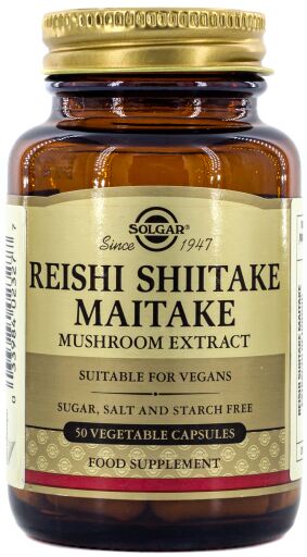 Solgar Reishi, Shiitake e Maitake (Estratto di Funghi) 50 Capsule