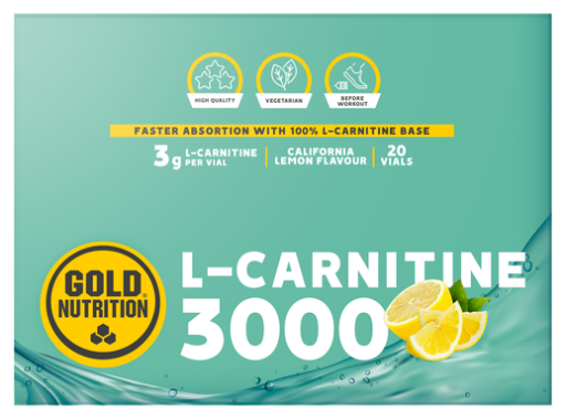 GoldNutrition L-Carnitina 3000 mg Limone 20 Fiale