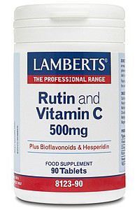 Lamberts Rutina e Vitamina C 500 mg con Bioflavonoidi ed Esperidina