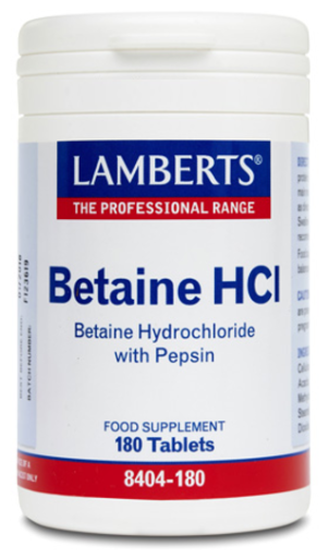 Lamberts Betaina HCl 324 mg / Pepsina 5 mg