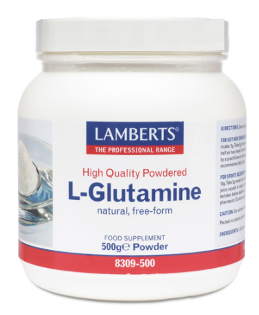 Lamberts L-Glutammina in polvere, forma libera, facilmente assorbibile, 500 gr