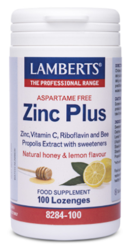 Lamberts Zinc Plus con vit c, estratto di propoli, riboflavina e miele 100 compresse masticabili
