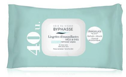 Byphasse Salviette struccanti 40Uds Aloe Vera Pelle Sensibile
