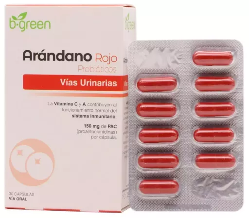 B.green Probiotici al mirtillo rosso 30 capsule