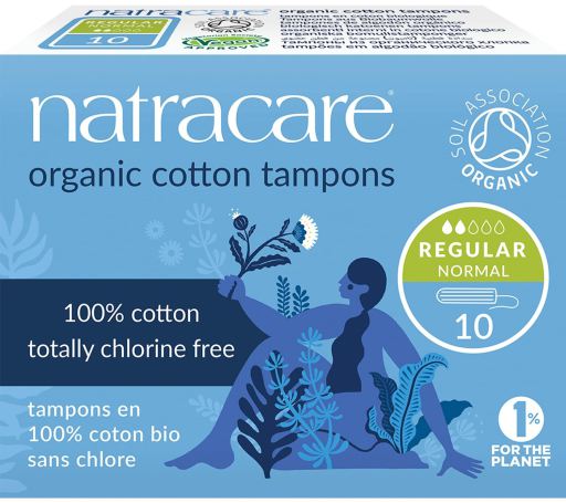 Natracare Assorbenti organici senza applicatore regolari 10 unit&agrave;