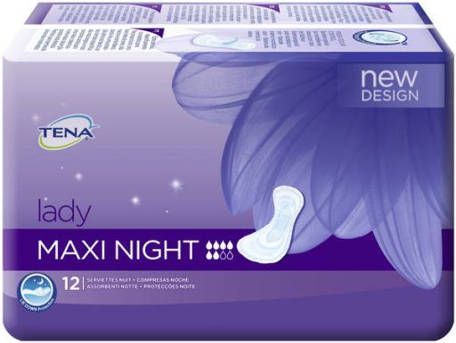 Tena Lady Maxi Night Pads 12 unit&agrave;
