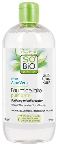 SO'BiO &eacute;tic Hydra Aloe Vera Idratazione Biologica Acqua Micellare Purificante