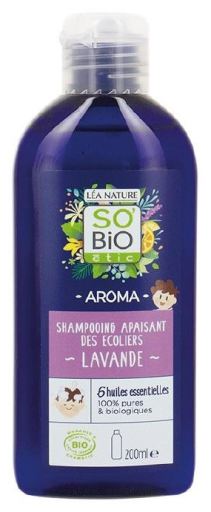 SO'BiO &eacute;tic Shampoo calmante per la scuola Lavanda e 6 oli essenziali Bio 200 ml