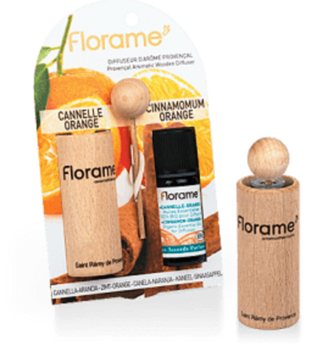 Florame Diffusore di aromi in legno Prov.&A.E. Arancia e Cannella