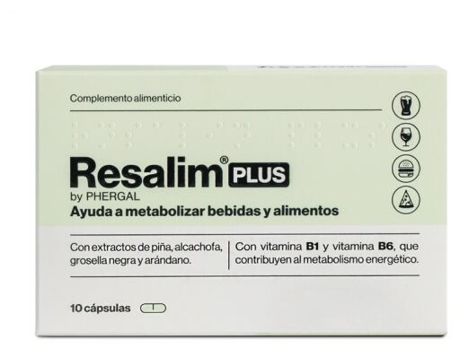Resalim Integratore alimentare metabolizzante per bevande, 10 capsule