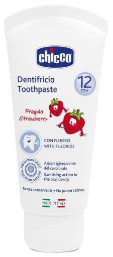 Chicco Pasta di fragole 12M+ con fluoro