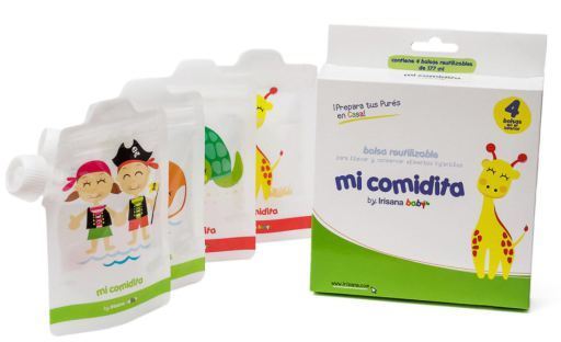 Irisana My Little Food Borsa riutilizzabile Scatola da 4 unit&agrave;