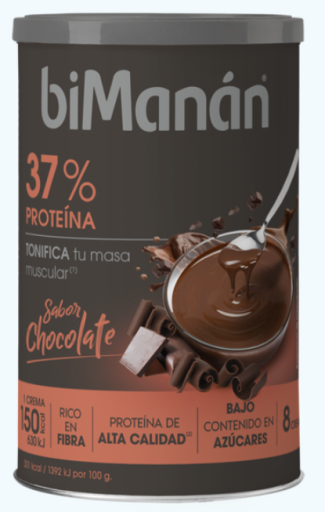 biMan&aacute;n Crema proteica al cioccolato 360 gr