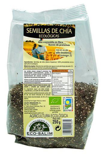 ECO-SALIM Semi di Chia Eco 250 Gr