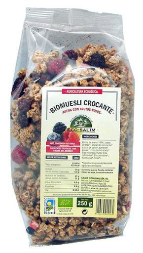 ECO-SALIM Muesli Croccante Biologico Di Avena E Frutti Rossi 250G