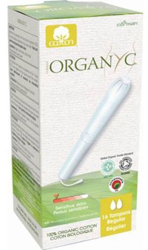 Tamponi in cotone biologico 100% con applicatore regolare 16 unit&agrave;