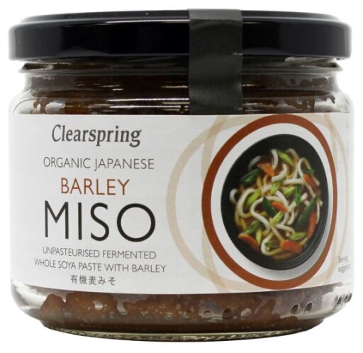 Clearspring Miso mugi biologico non pastorizzato (orzo, barattolo di vetro) 300 g