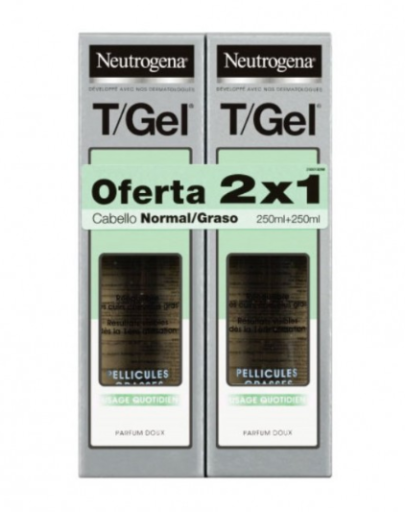 Neutrogena T/Gel Shampoo Antiforfora Capelli Normali/Grassi 2 x 250 ml
