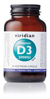 Viridian Vitamina D3 2000 UI 60 capsule vegetali