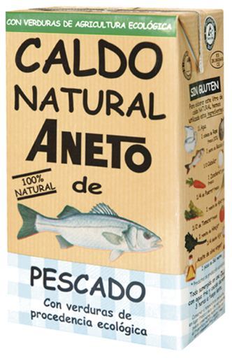 Aneto Brodo di Pesce Bio con Verdure, 1 L