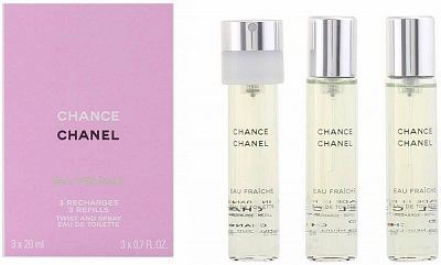 Chanel Chance Eau Fraiche Eau De Toilette Ricarica 3X Vaporizzatore 20 ml