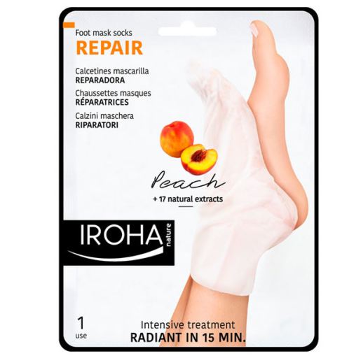 Iroha Nature Maschera per piedi calzino riparatore pesca
