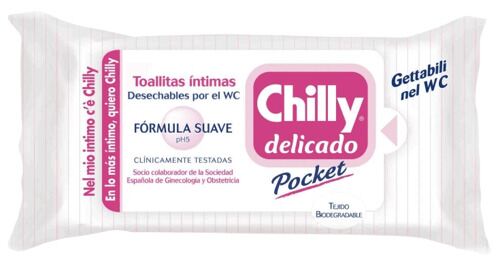 Chilly Salviette intime delicate tascabili Formula morbida 12 unit&agrave;