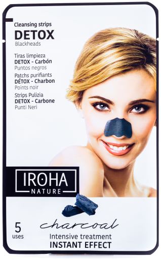 Iroha Nature Strisce detergenti disintossicanti per punti neri 5 unit&agrave;