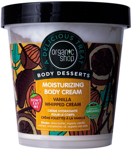 Organic Shop Crema Corpo Idratante alla Vaniglia 450 ml