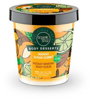 Organic Shop Scrub Corpo Rinnovatore Sorbetto Allo Zucchero Di Mango 450 ml