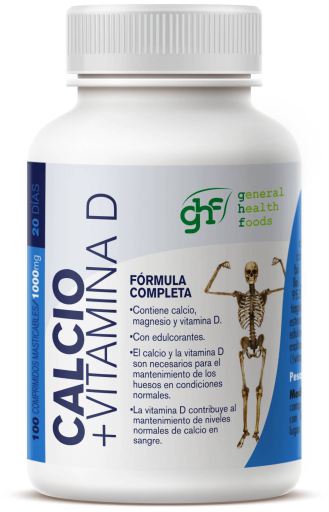 GHF Calcio + Vitamina D masticabili 100 Compresse 1 gr