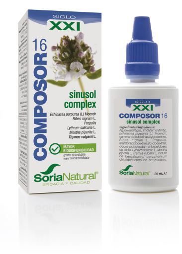 Soria Natural Compositore 16 Complesso di Sinusol 25 ml
