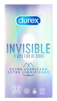 Durex Preservativo invisibile extra lubrificato 12 unit&agrave;