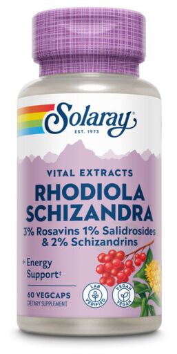 Solaray Schisandra e Rhodiola 500 mg 60 capsule vegetali