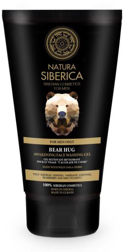 Natura Siberica Solo per uomo Bear Hug Gel detergente viso rinnovante 150 ml