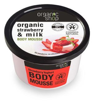 Organic Shop Mousse Corpo Fragola Yogurt 250 ml